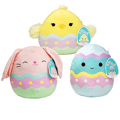 Squishmallows 8" Easter Plush, Set Of 3 - Bunny, Chick & Egg - Official Kellytoy - Soft And Squishy Stuffed Animal Toy - Great Gift For Kids - Ages 2+ 1 Squishmallows 8" Easter Plush, Set Of 3 - Bunny, Chick & Egg - Official Kellytoy - Soft And Squishy Stuffed Animal Toy - Great Gift For Kids - Ages 2+