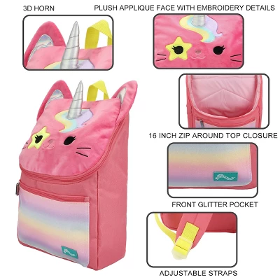 Squishmallows Sienna The Unicorn Cat Youth 16' Backpack 3 Squishmallows Sienna The Unicorn Cat Youth 16' Backpack - Image 3